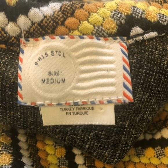 Anthropologie Postage Stamp Sleeveless Chevron Top - Picture 3 of 5